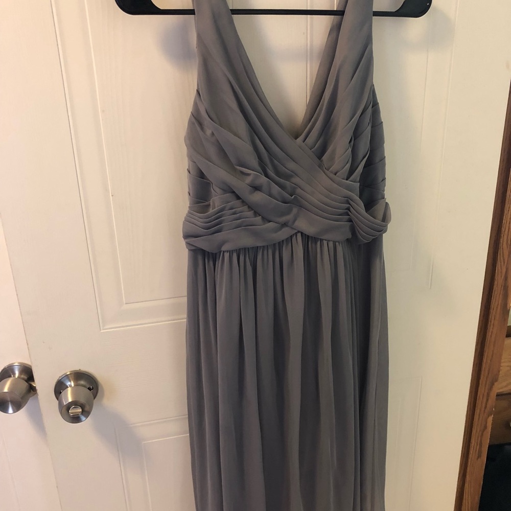 David’s Bridal Bridesmaid Dress -Dark Gray Size 12